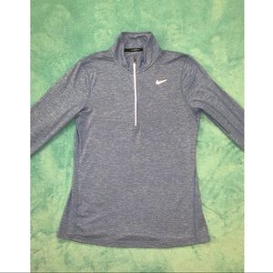 Light Blue Nike Dry-fit Long Sleeve Quarter Zip